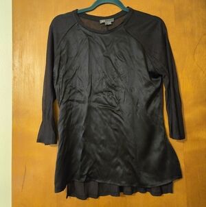 Vince Navy Blue Long Sleeved Blouse Size S